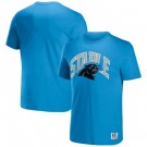 Men's Carolina Panthers Blue NFL x Staple Logo Lockup T Shirt