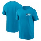 Men's Carolina Panthers Blue Sideline Infograph Lockup Performance T Shirt
