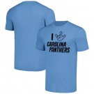 Men's Carolina Panthers Blue The NFL ASL Collection by Love Sign Tri Blend T Shirt