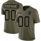 Men's Carolina Panthers Custom Limited Green 2025 Salute To Service Jersey