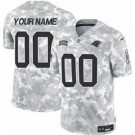 Men's Carolina Panthers Customized Limited Arctic Camo 2024 Salute to Service Jersey