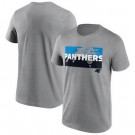 Men's Carolina Panthers Gray Square Off Tri Blend T Shirt