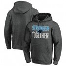 Men's Carolina Panthers Heather Charcoal Stronger Together Printed Pullover Hoodie 0824