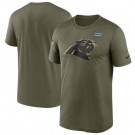 Men's Carolina Panthers Olive 2021 Salute To Service Legend Performance T-Shirt