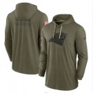 Men's Carolina Panthers Olive 2022 Salute to Service Tonal Pullover Hoodie