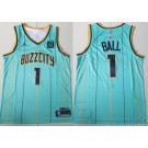 Men's Charlotte Hornets #1 Lamelo Ball Aqua City Icon Sponsor Swingman Jersey
