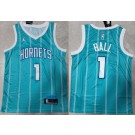 Men's Charlotte Hornets #1 Lamelo Ball Blue Icon Swingman Jersey