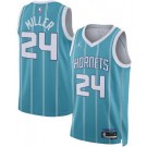 Men's Charlotte Hornets #24 Brandon Miller Teal Heat Press Jersey