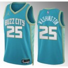 Men's Charlotte Hornets #25 PJ Washington Green 2023 City Icon Heat Press Jersey
