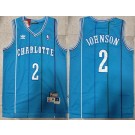 Men's Charlotte Hornets #2 Larry Johnson Blue Hollywood Classic Swingman Jersey