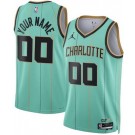 Men's Charlotte Hornets Custom Mint 2024 Heat Press Jersey