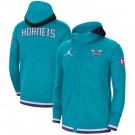 Men's Charlotte Hornets Green 75th Anniversary Performance Showtime Full Zip Hoodie Jacket