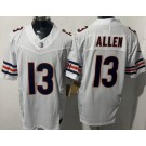 Men's Chicago Bears #13 Keenan Allen Limited White FUSE Vapor Jersey