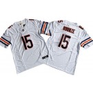 Men's Chicago Bears #15 Rome Odunze Limited White FUSE Vapor Jersey