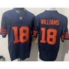 Men's Chicago Bears #18 Caleb Williams Limited Navy Alternate FUSE Vapor Jersey