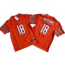 Men's Chicago Bears #18 Caleb Williams Limited Orange FUSE Vapor Jersey