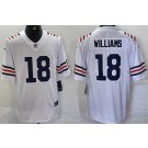 Men's Chicago Bears #18 Caleb Williams Limited White Alternate Vapor Jersey