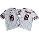 Men's Chicago Bears #18 Caleb Williams Limited White FUSE Vapor Jersey