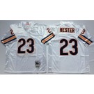 Men's Chicago Bears #23 Devin Hester White 1985 Throwback Jersey