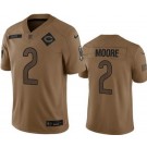 Men's Chicago Bears #2 DJ Moore Limited Brown 2023 Salute To Service Jersey