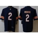 Men's Chicago Bears #2 DJ Moore Limited Navy Vapor Jersey