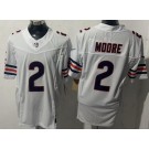 Men's Chicago Bears #2 DJ Moore Limited White FUSE Vapor Jersey