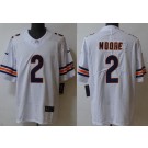 Men's Chicago Bears #2 DJ Moore Limited White Vapor Jersey
