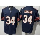 Men's Chicago Bears #34 Walter Payton Limited Navy FUSE Vapor Jersey