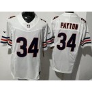 Men's Chicago Bears #34 Walter Payton Limited White FUSE Vapor Jersey