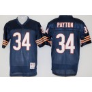 Men's Chicago Bears #34 Walter Payton Navy Throwback Jersey