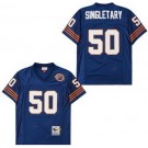 Men's Chicago Bears #50 Mike Singletary Navy Bear Logo Throwback Jersey