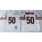 Men's Chicago Bears #50 Mike Singletary White 1985 Throwback Jersey