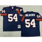Men's Chicago Bears #54 Brian Urlacher Navy Bear Patch Throwback Jersey
