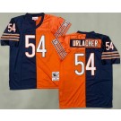 Men's Chicago Bears #54 Brian Urlacher Navy Orange Split Throwback Jersey