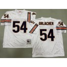Men's Chicago Bears #54 Brian Urlacher White Throwback Jersey