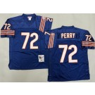 Men's Chicago Bears #72 William Perry Navy 1985 Throwback Jersey