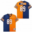Men's Chicago Bears #89 Mike Ditka Navy Orange Split Throwback Jersey
