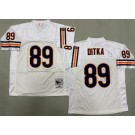 Men's Chicago Bears #89 Mike Ditka White 1966 Throwback Jersey