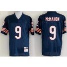 Men's Chicago Bears #9 Jim McMahon Navy 1985 Throwback Jersey