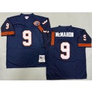Men's Chicago Bears #9 Jim McMahon Navy Bear Patch 1966 Throwback Jersey