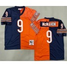 Men's Chicago Bears #9 Jim McMahon Navy Orange Split Throwback Jersey
