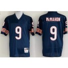 Men's Chicago Bears #9 Jim McMahon Navy Throwback Jersey