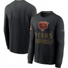 Men's Chicago Bears Black 2020 Salute To Service Long Sleeves T Shirt 220