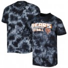 Men's Chicago Bears Black Resolution Tie Dye Raglan T Shirt
