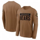 Men's Chicago Bears Brown 2023 Salute To Service Long Sleeve T Shirt