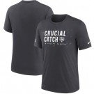 Men's Chicago Bears Charcoal 2021 Crucial Catch Performance T-Shirt