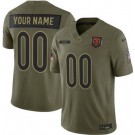 Men's Chicago Bears Custom Limited Green 2025 Salute To Service Jersey