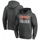 Men's Chicago Bears Heather Charcoal Stronger Together Printed Pullover Hoodie 0751