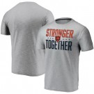 Men's Chicago Bears Heather Charcoal Stronger Together Printed T-Shirt 0822