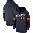 Men's Chicago Bears Navy Sideline Arch Jersey Performance Pullover Hoodie